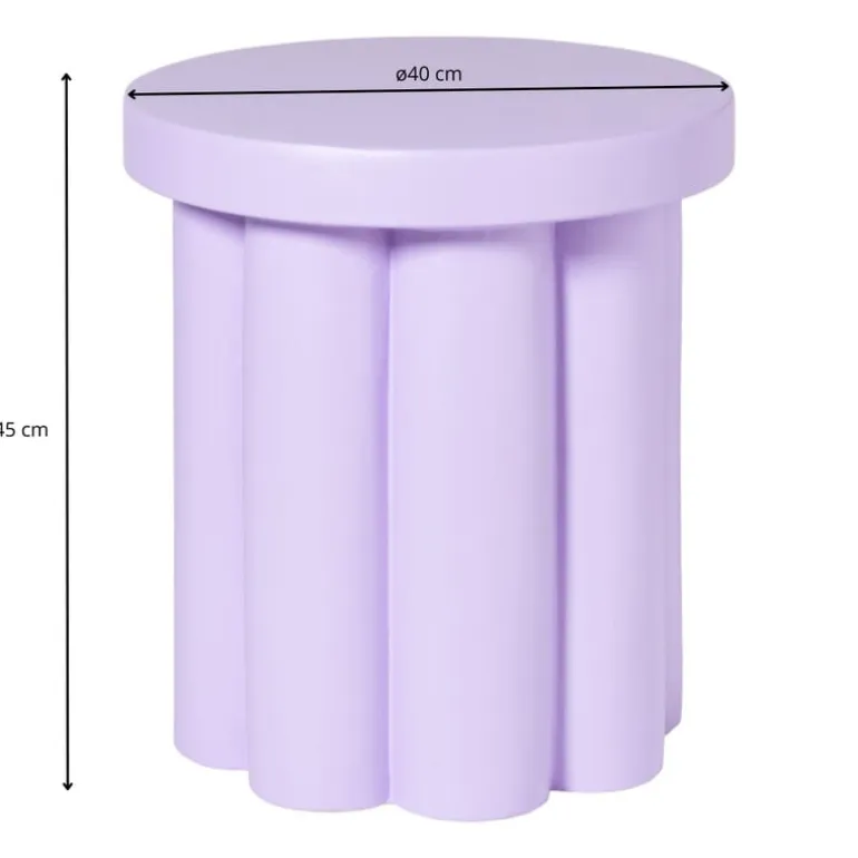 Bijzettafel Malmo - lila - ø40x45 cm