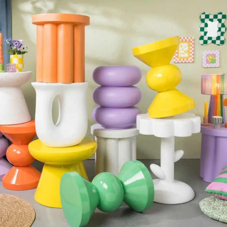 Bijzettafel Malmo - lila - ø40x45 cm