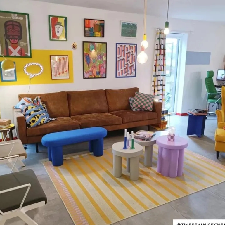 Bijzettafel Malmo - lila - ø40x45 cm