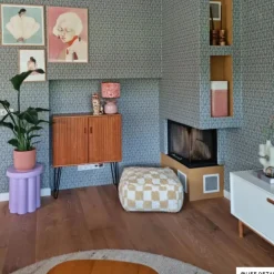 Bijzettafel Malmo - lila - ø40x45 cm