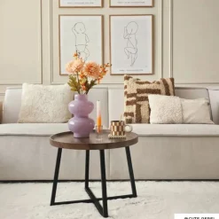 Bijzettafel Max - MDF/metaal - ø70x46 cm