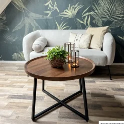 Bijzettafel Max - MDF/metaal - ø50x39 cm