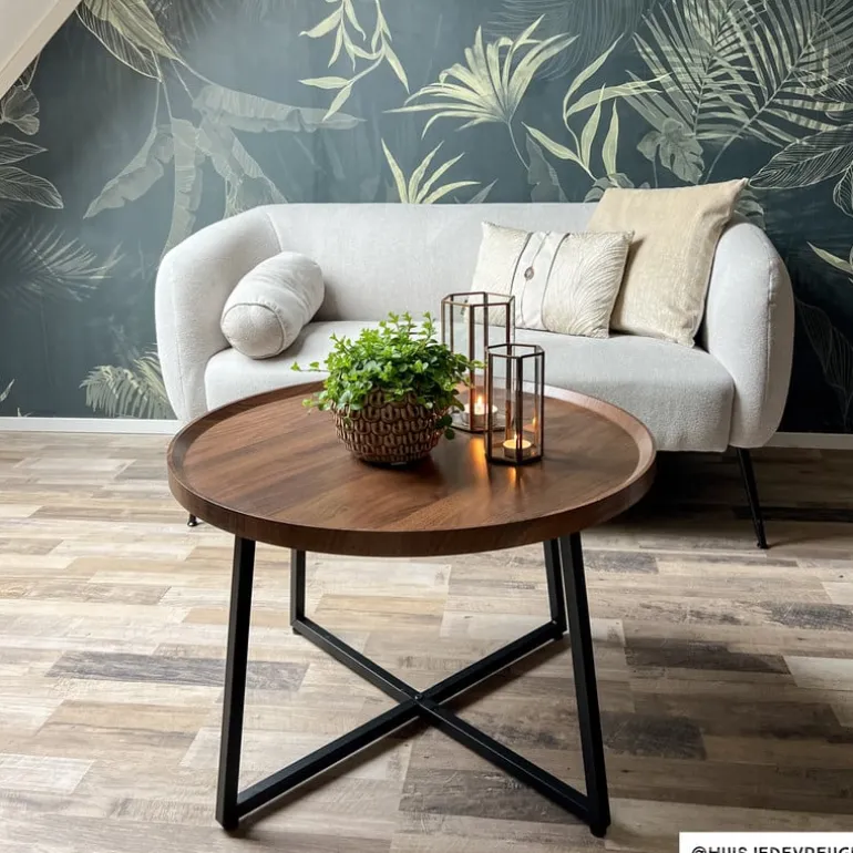 Bijzettafel Max - MDF/metaal - ø50x39 cm