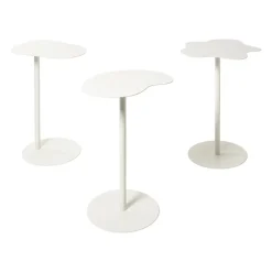 Bijzettafel Mica ovaal - wit - 53x35x25 cm