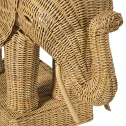 Bijzettafel olifant - rotan - 65x55x45 cm