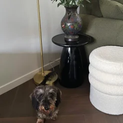 Bijzettafel Paris - zwart - ø36x46 cm