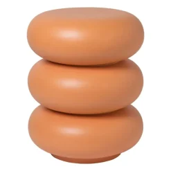 Bijzettafel pop-art bubbles - peach - ø40x50 cm