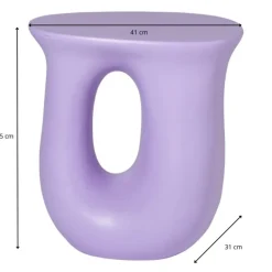 Bijzettafel pop-art eye - lila - 45x41x31 cm