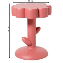 Bijzettafel pop-art flower - oranje - ø45x59 cm