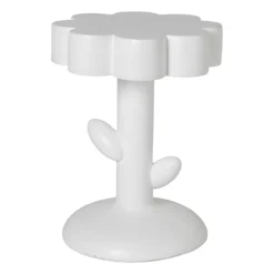 Bijzettafel pop-art flower - wit - ø45x59 cm