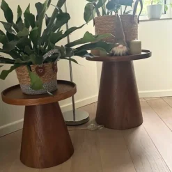 Bijzettafel Rondo groot - bruin - ø45x50 cm