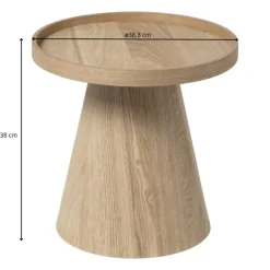 Bijzettafel Rondo klein - naturel - ø38.8x38 cm