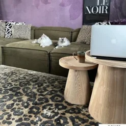 Bijzettafel Rondo klein - naturel - ø38.8x38 cm