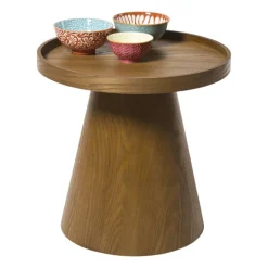 Bijzettafel Rondo klein - bruin - ø38.5x38 cm