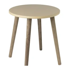 Bijzettafel Salvador - beige/bruin - ø36x41 cm