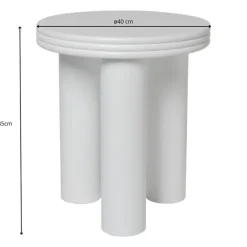 Bijzettafel Stockholm - wit - ø40x45 cm