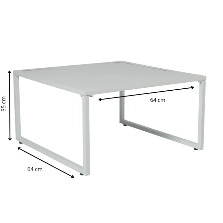 Bijzettafel Tenerife - wit - ø64x35 cm