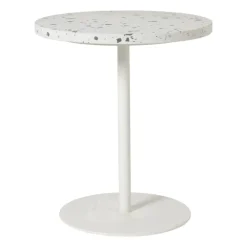 Bijzettafel Terrazzo - wit - ø40x45 cm