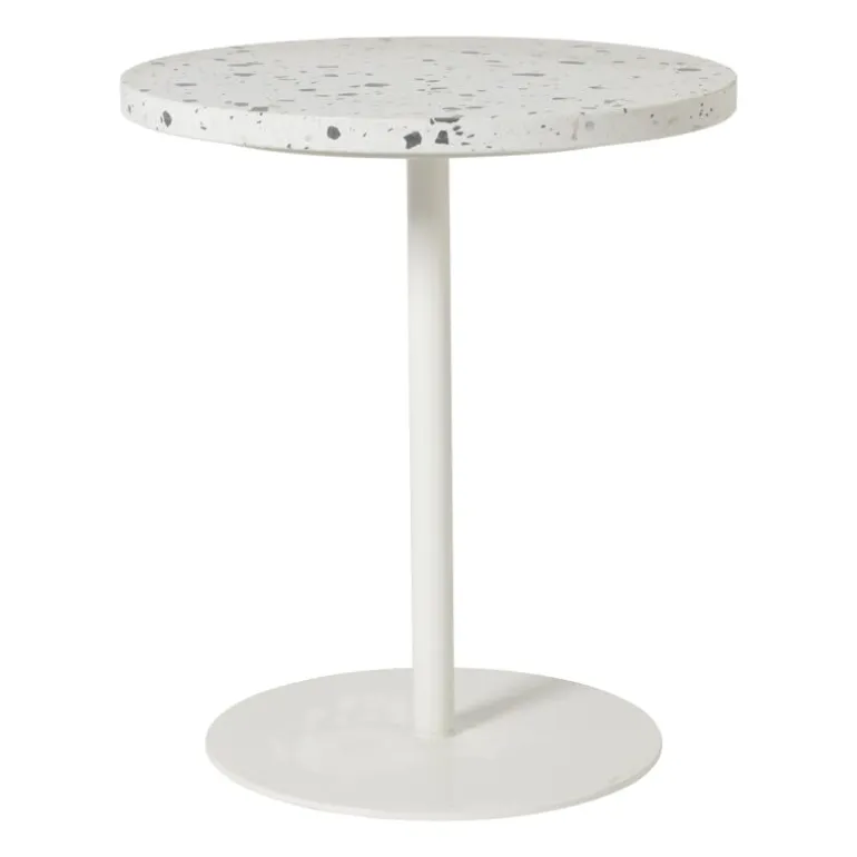 Bijzettafel Terrazzo - wit - ø40x45 cm