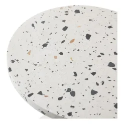 Bijzettafel Terrazzo - wit - ø40x45 cm