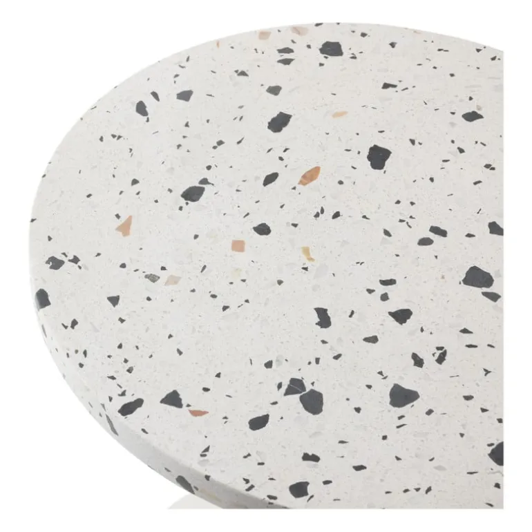 Bijzettafel Terrazzo - wit - ø40x45 cm