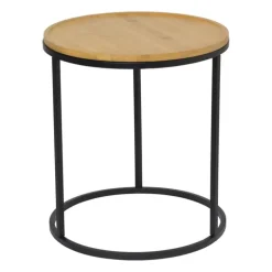 Bijzettafels Bamboe - MDF/metaal - set van 2