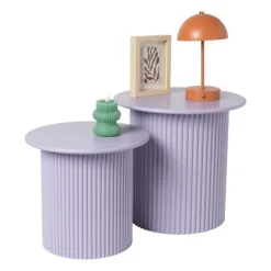 Bijzettafels Oslo - lila - set van 2