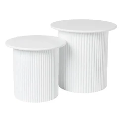 Bijzettafels Oslo - wit - set van 2