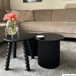 Bijzettafels Oslo - zwart - set van 2