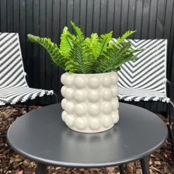 Bloempot bubbel - wit - ø15x15 cm