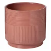 Bloempot lijnen - roze - ø19x17 cm