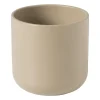 Bloempot streep - beige - ø11.5x11 cm