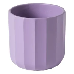 Bloempot streep - paars - ø11.5x11 cm