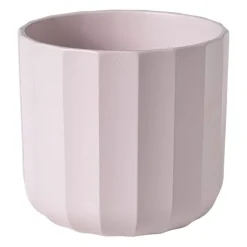 Bloempot streep - roze - ø13.5x12.6 cm