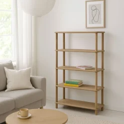 Boekenkast Scandi - naturel - 140x80x30 cm