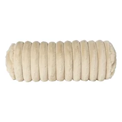 Bolster kussen rib - beige - ø15x45 cm