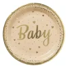 Bord baby - goudkleurig - set van 8