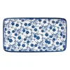 Bord blue print - flowers - 20x11 cm