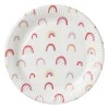 Bord Rainbow - set van 8 - ø23 cm