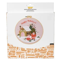 Borduursetje kerstman - ø18 cm