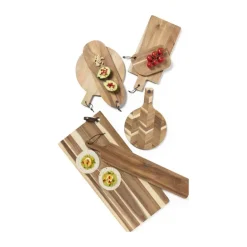 Borrelplank Acacia rond - 38x30x1,9 cm