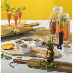 Borrelplank van mangohout - rond - 50x40 cm