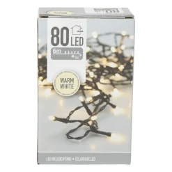 Buitenverlichting 80 LED - warm wit - 6 meter