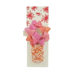 Cadeaulint en strik mix - rood/roze - set van 2