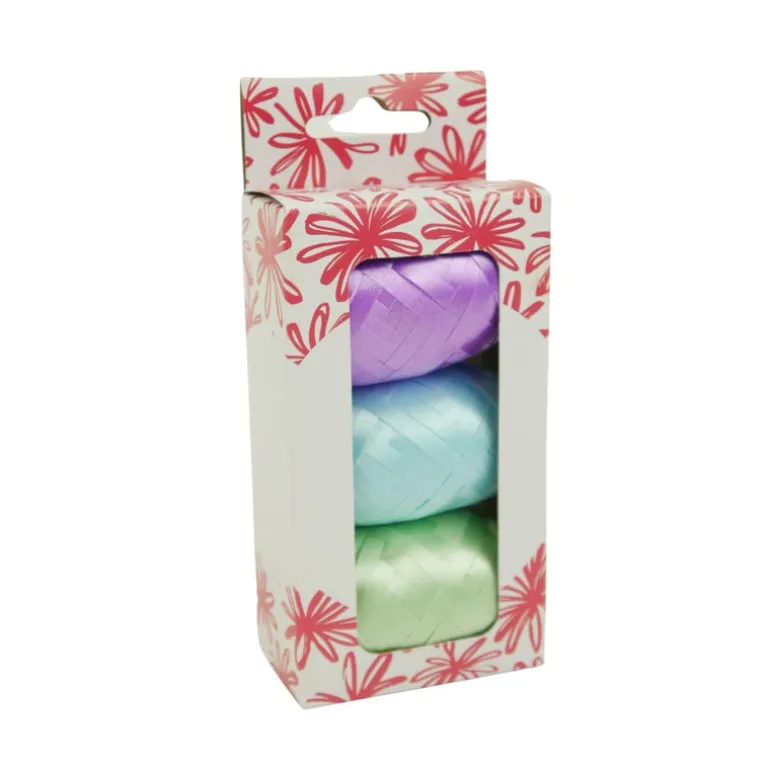 Cadeaulinten mix - lila/blauw/groen - set van 3