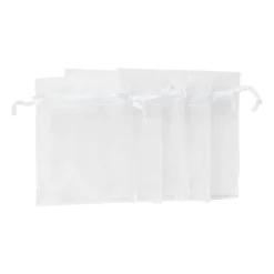 Cadeauzakjes organza - wit - 5 stuks