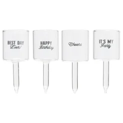 Caketopper shotglazen - set van 4