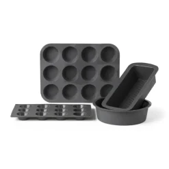 Cakevorm siliconen - grijs - 27x14x6.5 cm