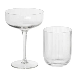 Champagnecoupe ribbel - glas - 200 ml