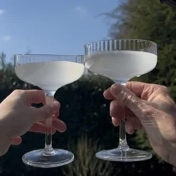 Champagnecoupe ribbel - glas - 200 ml